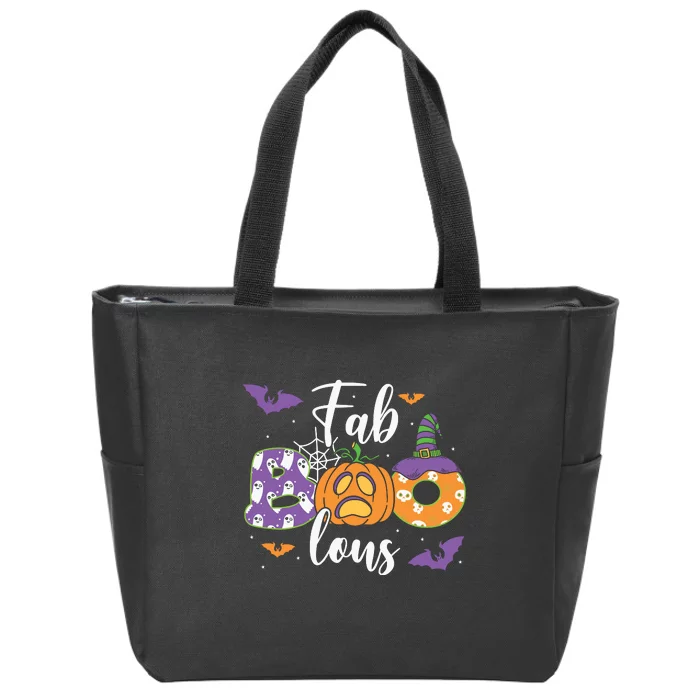 Fab Boo Lous Pumpkin Halloween Funny Pumpkin Gift Zip Tote Bag