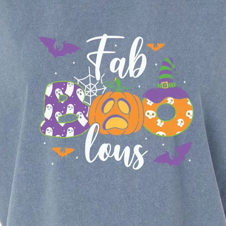 Fab Boo Lous Pumpkin Halloween Funny Pumpkin Gift Garment-Dyed Women's Muscle Tee