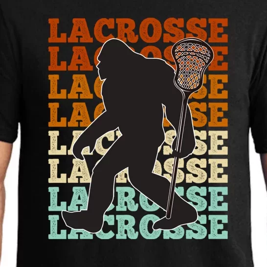 Funny Bigfoot Lacrosse Lax Sasquatch Lacrosse Team Player Pajama Set