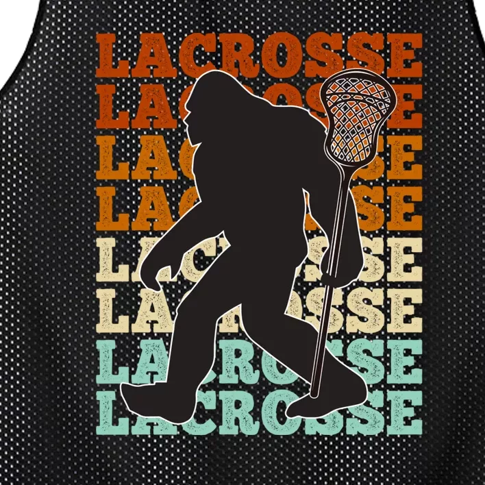 Funny Bigfoot Lacrosse Lax Sasquatch Lacrosse Team Player Mesh Reversible Basketball Jersey Tank