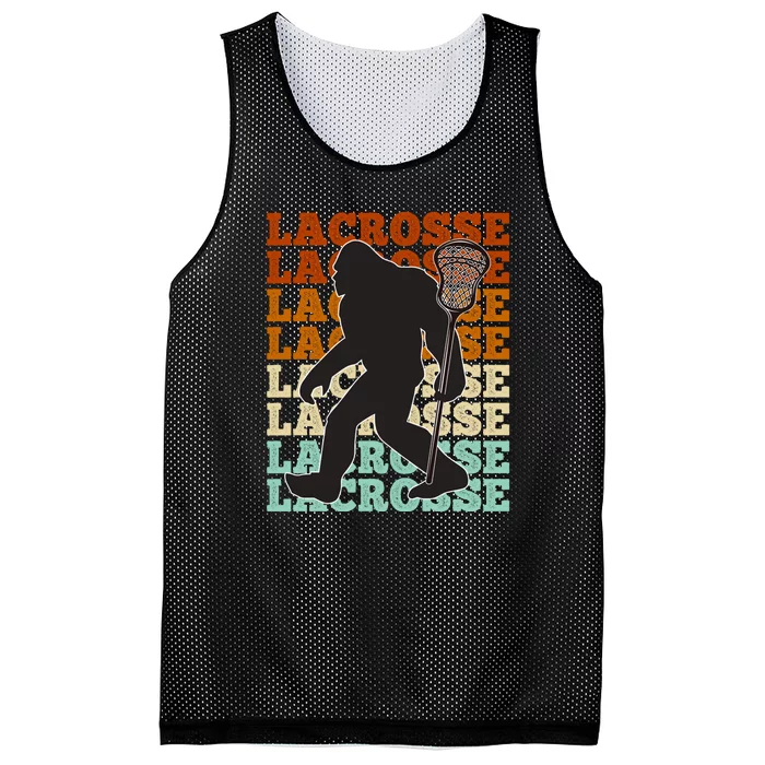 Funny Bigfoot Lacrosse Lax Sasquatch Lacrosse Team Player Mesh Reversible Basketball Jersey Tank