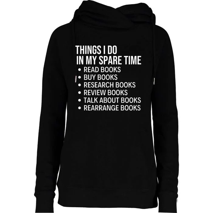 Funny Book Lover Bookish Reading Librarian Womens Funnel Neck Pullover Hood