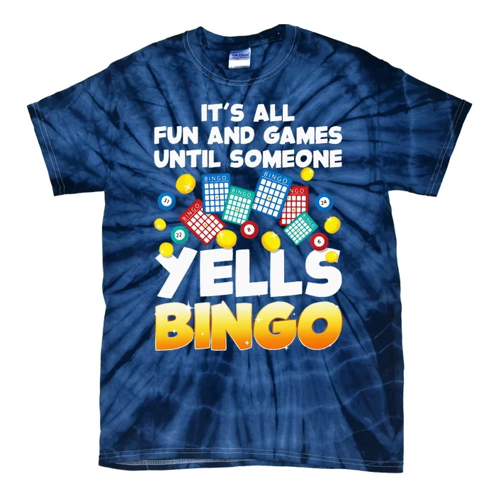 Funny Bingo Lover Design For Women Bingo Gambling Player Tie-Dye T-Shirt