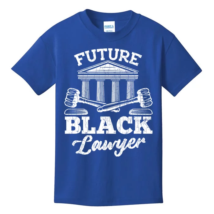 Future Black Lawyer Funny Attorney Law School Graphic Funny Gift Kids T-Shirt