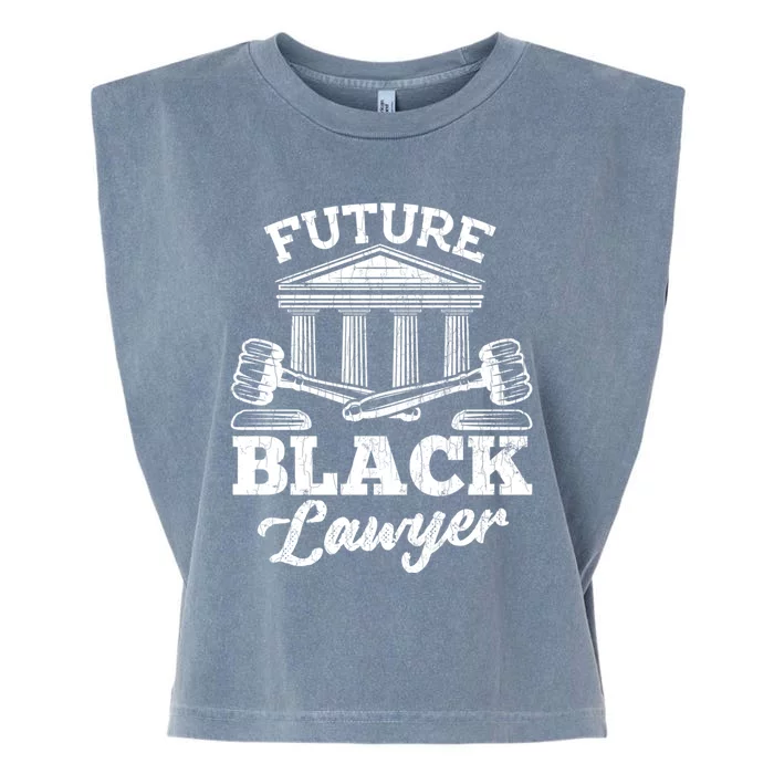 Future Black Lawyer Funny Attorney Law School Graphic Funny Gift Garment-Dyed Women's Muscle Tee