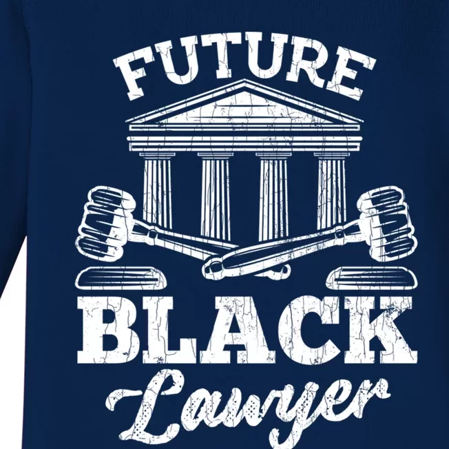 Future Black Lawyer Funny Attorney Law School Graphic Funny Gift Baby Long Sleeve Bodysuit