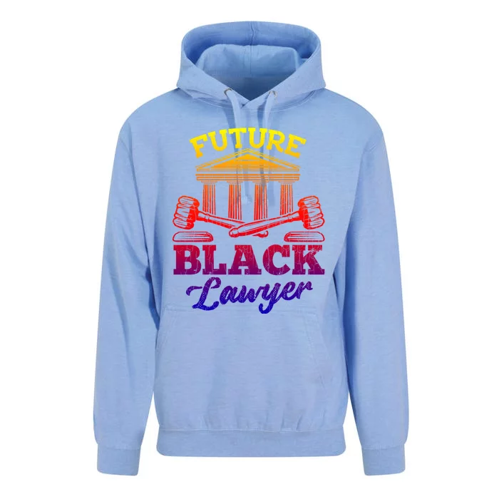 Future Black Lawyer Funny Attorney Law School Graphic Funny Gift Unisex Surf Hoodie