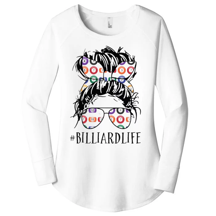 Funny Billiard Life For Pool Players League Women's Perfect Tri Tunic Long Sleeve Shirt