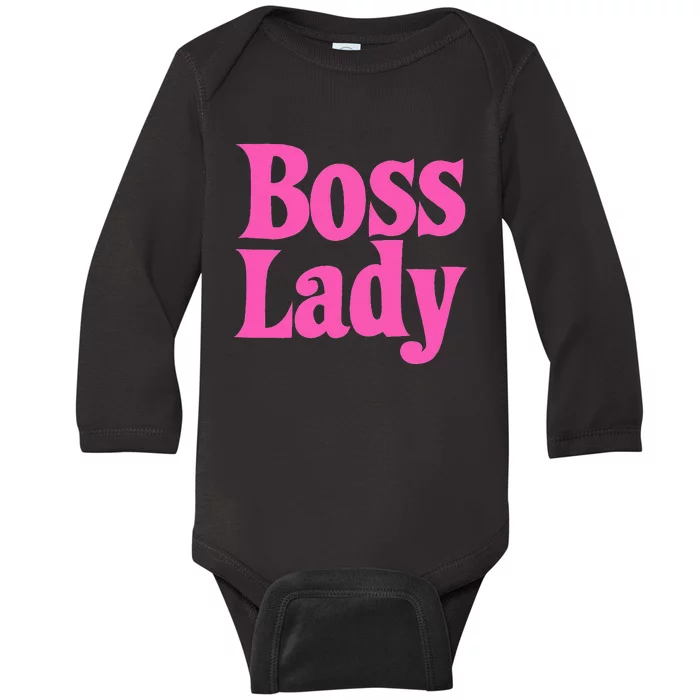 Funny Boss Lady Gift For  Cool Director Manager Baby Long Sleeve Bodysuit