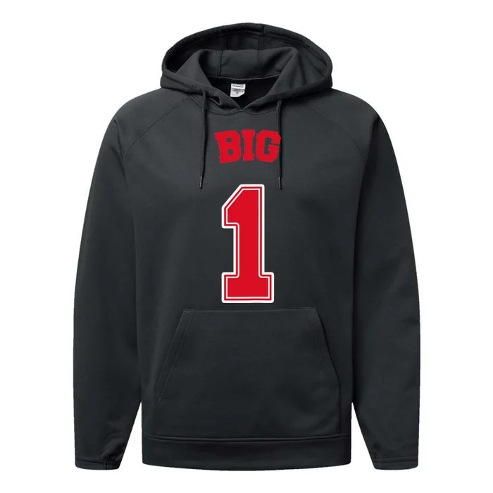 Football Big Little Sorority Reveal Big Sister Performance Fleece Hoodie