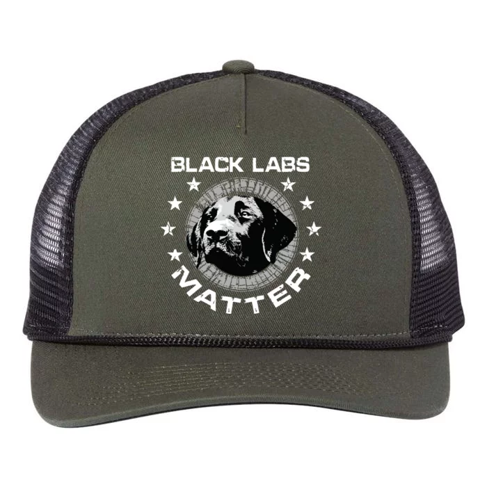 Funny Black Labs Matter Gift Kids Best Labrador Dog Lovers Retro Rope Trucker Hat Cap