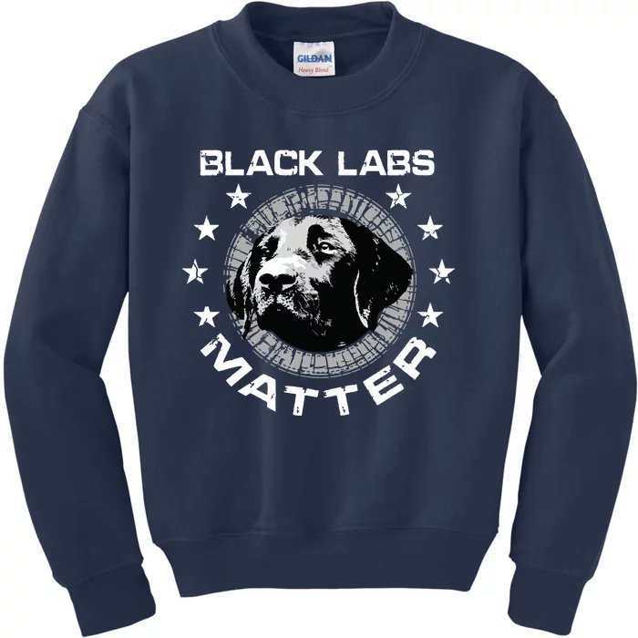 Funny Black Labs Matter Gift Kids Best Labrador Dog Lovers Kids Sweatshirt