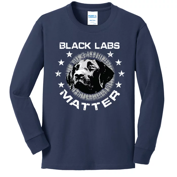 Funny Black Labs Matter Gift Kids Best Labrador Dog Lovers Kids Long Sleeve Shirt