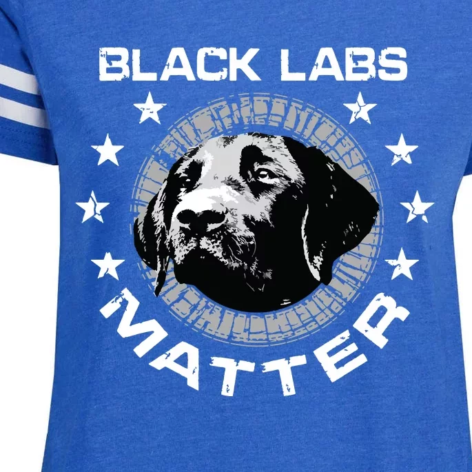 Funny Black Labs Matter Gift Kids Best Labrador Dog Lovers Enza Ladies Jersey Football T-Shirt