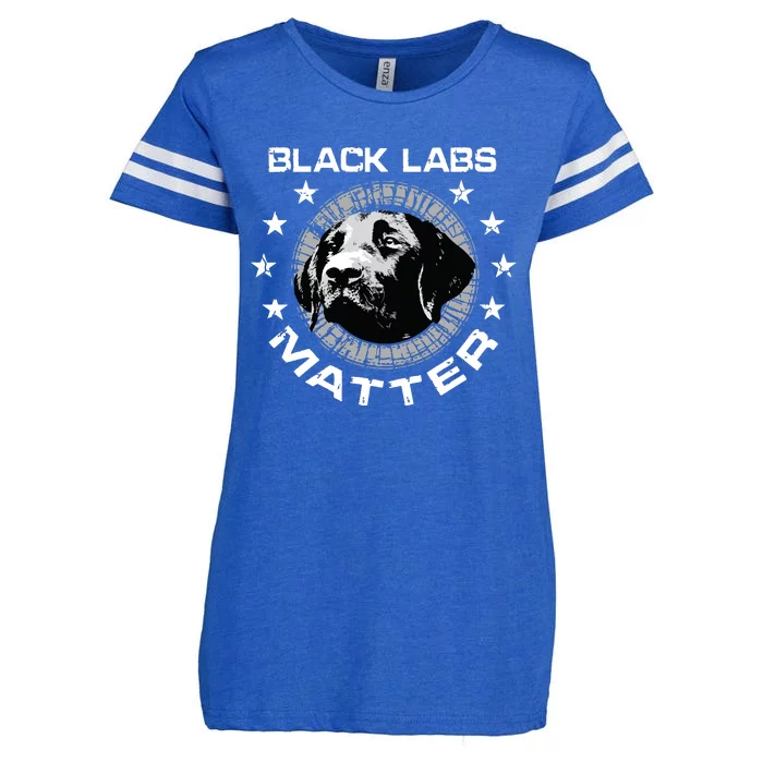 Funny Black Labs Matter Gift Kids Best Labrador Dog Lovers Enza Ladies Jersey Football T-Shirt