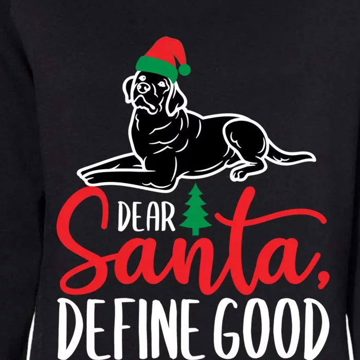 Funny Black Lab Christmas Dear Santa Labrador Retriever Cute Gift Womens California Wash Sweatshirt