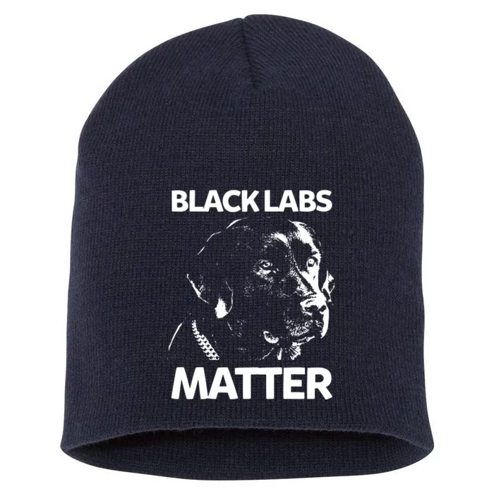 Funny Black Labs Matter Labrador Lab Men Women Short Acrylic Beanie