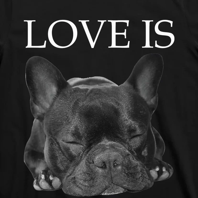 French Bulldog Love Is Cute Frenchie Dog Mom Gifts T-Shirt