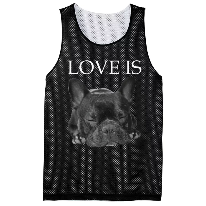 French Bulldog Love Is Cute Frenchie Dog Mom Gifts Mesh Reversible Basketball Jersey Tank