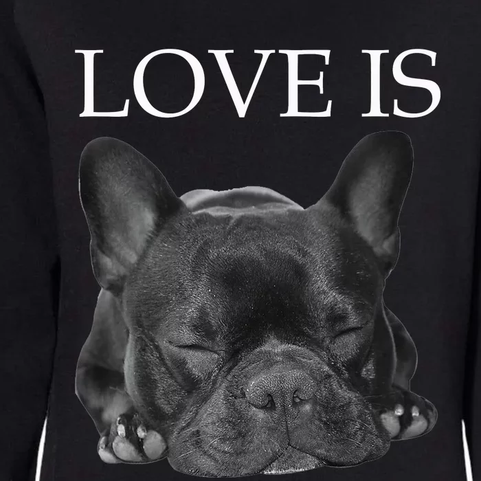 French Bulldog Love Is Cute Frenchie Dog Mom Gifts Womens California Wash Sweatshirt