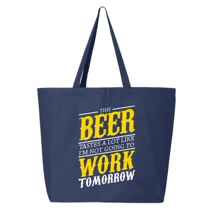 Funny Beer Lover Drinking Alcohol Drinker Gift For 25L Jumbo Tote