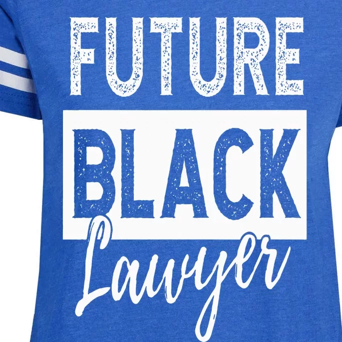 Future Black Lawyer Justice Law School Student Attorney Enza Ladies Jersey Football T-Shirt