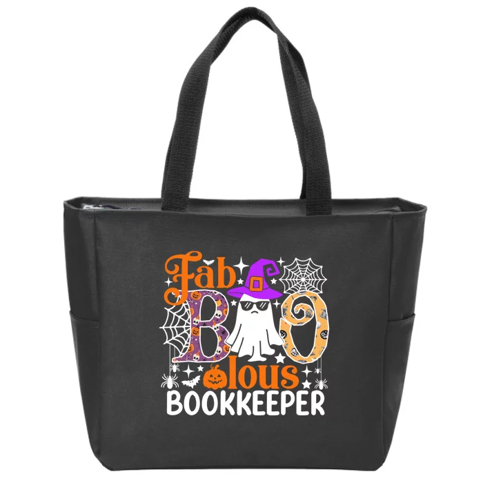 Fab Boo Lous Bookkeeper Funny Halloween Costume Zip Tote Bag