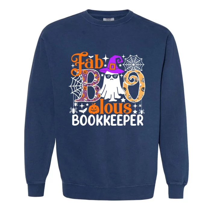 Fab Boo Lous Bookkeeper Funny Halloween Costume Garment-Dyed Sweatshirt