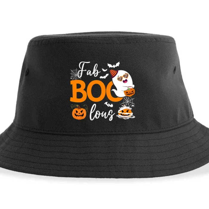 Fab Boo Lous Cute Ghost Halloween Sustainable Bucket Hat