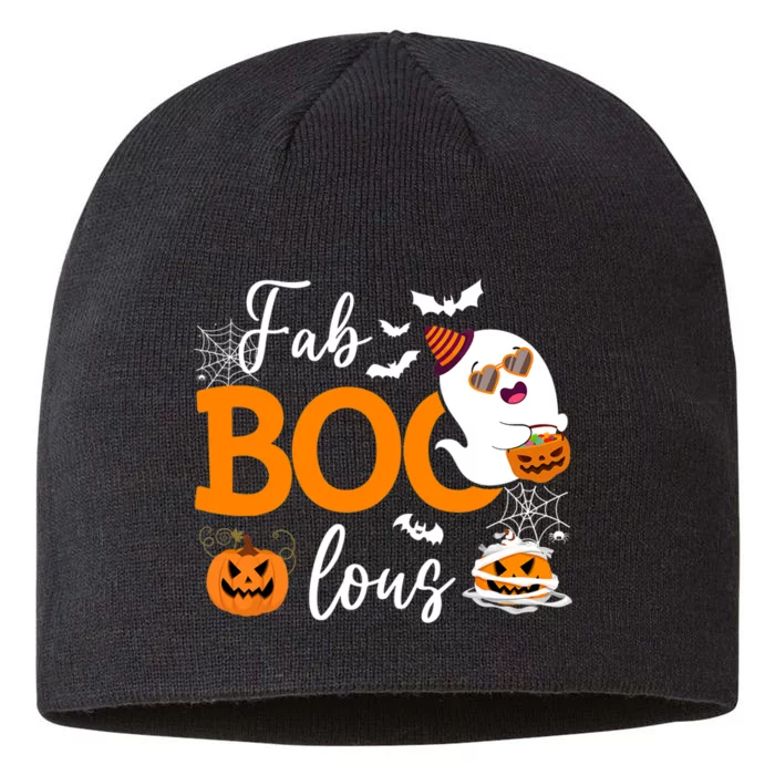 Fab Boo Lous Cute Ghost Halloween 8 1/2in Sustainable Knit Beanie