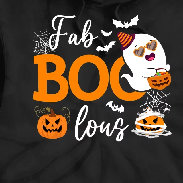 Fab Boo Lous Cute Ghost Halloween Tie Dye Hoodie