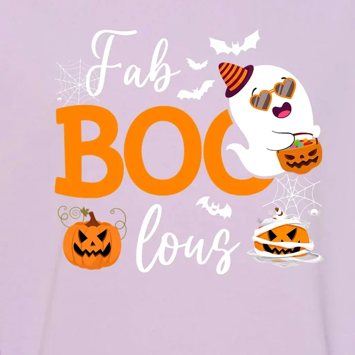 Fab Boo Lous Cute Ghost Halloween Garment-Dyed Sweatshirt