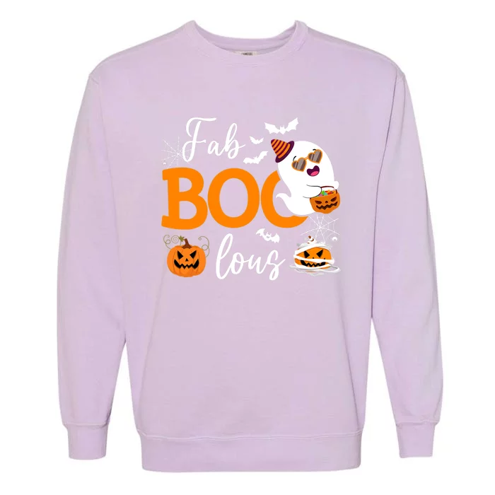 Fab Boo Lous Cute Ghost Halloween Garment-Dyed Sweatshirt