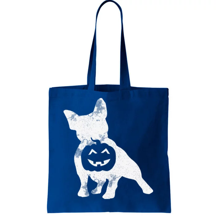 French Bulldog Lazy Halloween Costume Cute Frenchie Pumpkin Tote Bag