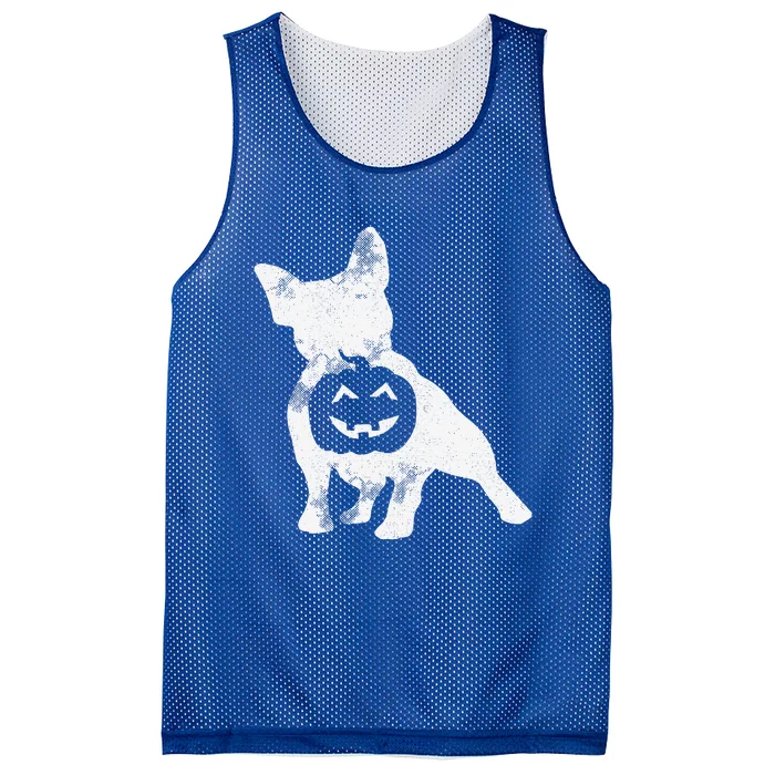 French Bulldog Lazy Halloween Costume Cute Frenchie Pumpkin Mesh Reversible Basketball Jersey Tank