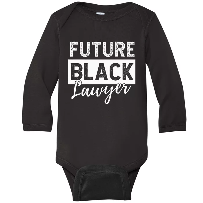 Future Black Lawyer Justice Law School Baby Long Sleeve Bodysuit