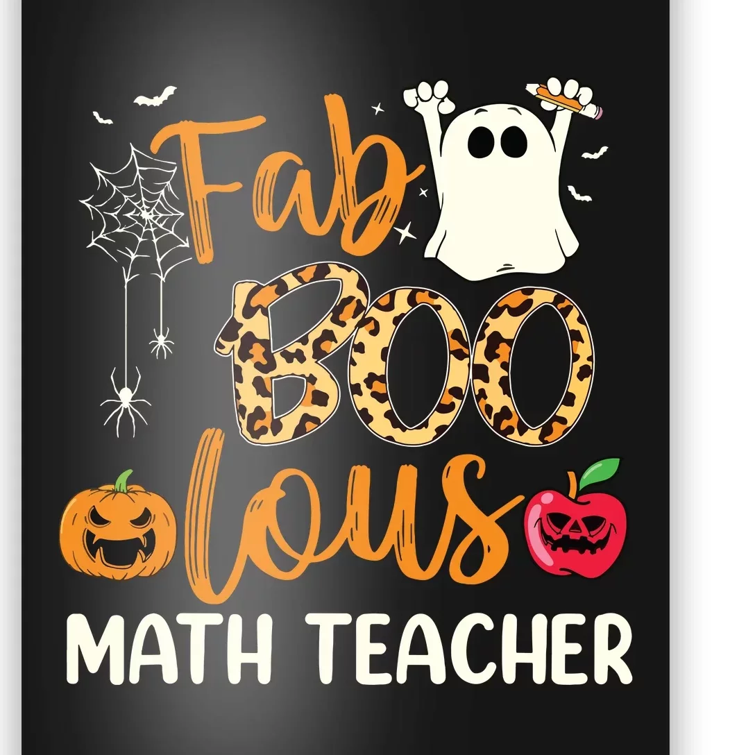 Fab Boo Lous Math Teacher Leopard Spooky Halloween Costume Poster