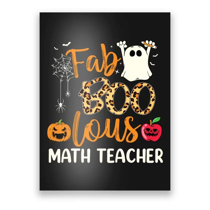 Fab Boo Lous Math Teacher Leopard Spooky Halloween Costume Poster