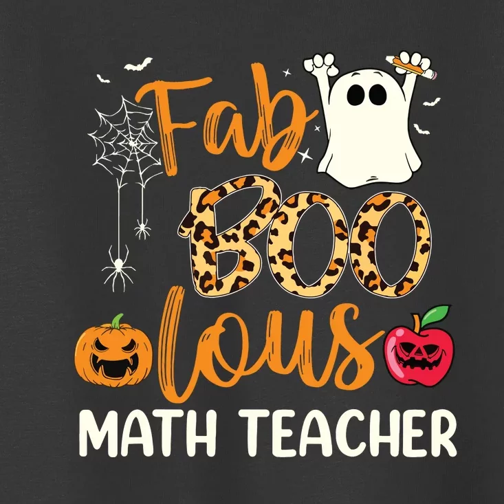 Fab Boo Lous Math Teacher Leopard Spooky Halloween Costume Toddler T-Shirt