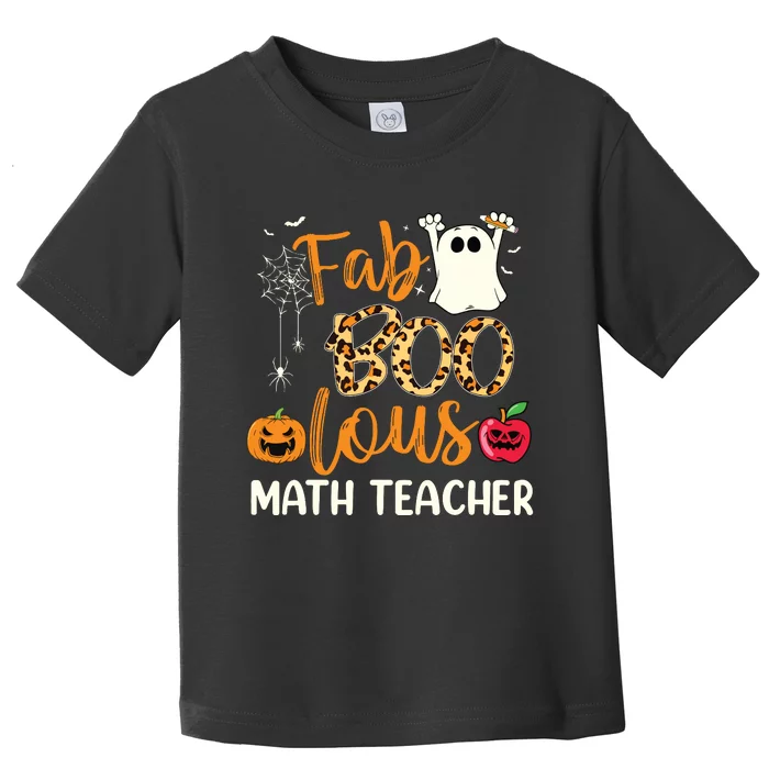 Fab Boo Lous Math Teacher Leopard Spooky Halloween Costume Toddler T-Shirt