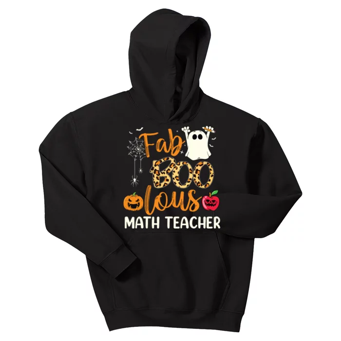 Fab Boo Lous Math Teacher Leopard Spooky Halloween Costume Kids Hoodie