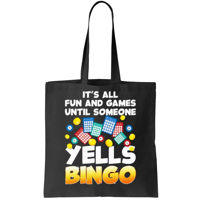 Funny Bingo Lover Design For Men Women Bingo Gambling Player Tote Bag