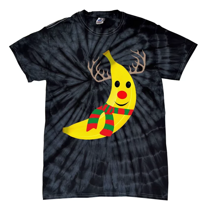 Funny Banana Lover Xmas Gift Ugly Banana Christmas Tie-Dye T-Shirt