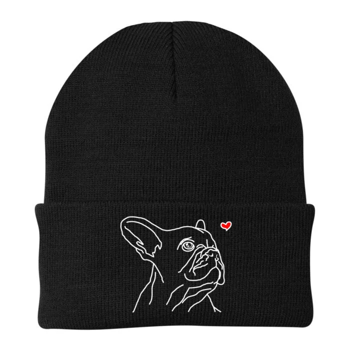 French Bulldog Love Frenchie Dog Mom Funny Knit Cap Winter Beanie