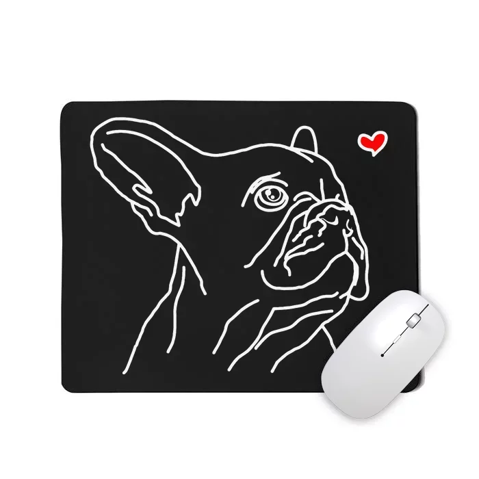 French Bulldog Love Frenchie Dog Mom Funny Mousepad