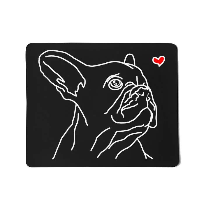 French Bulldog Love Frenchie Dog Mom Funny Mousepad