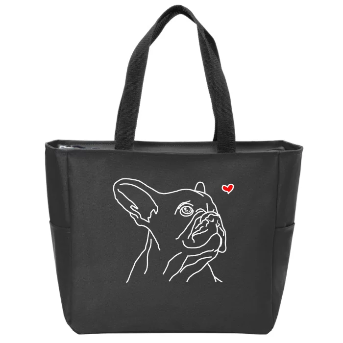 French Bulldog Love Frenchie Dog Mom Funny Zip Tote Bag