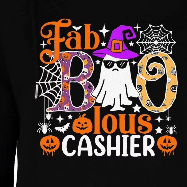 Fab Boo Lous Cashier Funny Halloween Womens Funnel Neck Pullover Hood