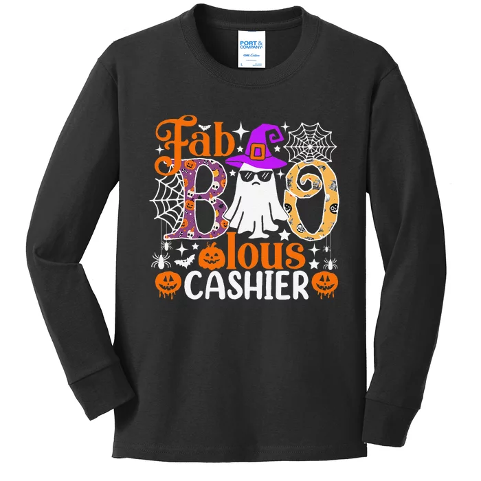 Fab Boo Lous Cashier Funny Halloween Kids Long Sleeve Shirt