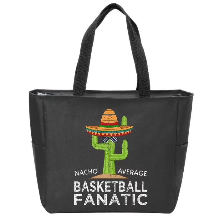 Funny Basketball Lover Player Fan Zip Tote Bag